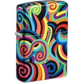 Zippo Rick Rietveld Glowing Swirls Design Glow in The Dark Pocket Lighter