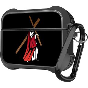 Compatible with AirPods Pro 2nd / AirPods Pro Charging Case, Patterned Soft TPU Shockproof Protective Cover Case (Crucifixion of Jesus-5)