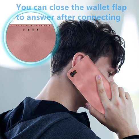 Jaorty for iPhone SE 3rd 2022/SE 2nd 2020 Phone Case Wallet with Wrist Strap,Wallet Case for iPhone 8/7 with Card Holder for Women,Cash Pocket PU Leather Magnetic with Kickstand,4.7" Matte Rose Gold in Kuwait