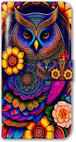 Case for Galaxy A25 5G,Colorful Owl Mandala Flower Leather Flip Phone Case Wallet Cover with Card Slot Holder Kickstand for Samsung Galaxy A25 5G in Saudi Arabia