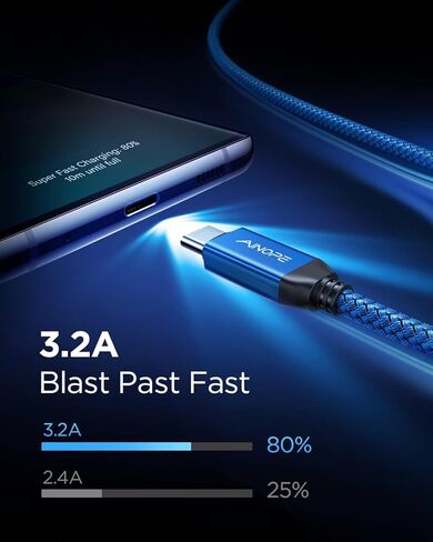 Ainope [2 pack ، 6.6 قدم كابل USB C [90 ° و 180 ° زاوية] in Kuwait