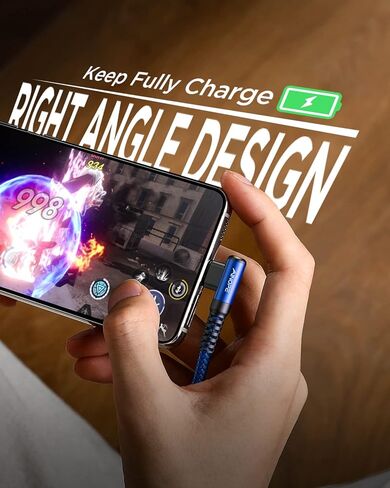 Ainope [2 pack ، 6.6 قدم كابل USB C [90 ° و 180 ° زاوية] in Kuwait