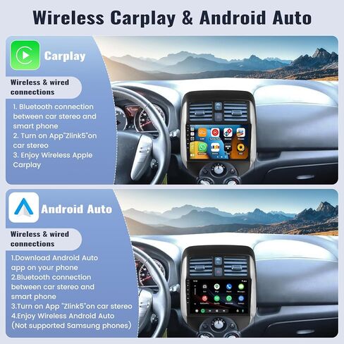 ستيريو سيارة Sixwin Android لـ Nissan Versa Note 2014-2016 مع Carplay اللاسلكي Android Auto Mirror Link 2g+64g in Kuwait