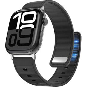 Magnetic Leather Bands Compatible for Apple Watch Band 49mm 46mm 45mm 44mm 42mm 41mm 40mm 38mm Women Men, Genuine Leather Adjustable Strap for iWatch Ultra 10 9 8 7 6 5 4 3 SE