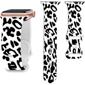 Sport Band Animal Print Compatible With Apple Watch Bands 49mm 45mm 44mm 42mm 41mm 40mm 38mm Women Men,Silicone Cute Dog Cat Paw Print Design Replacment Strap For Iwatch Series 9,8,7,6,5,4,3,2,1,Se in Saudi Arabia
