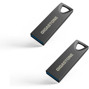 GIGASTONE Z70 32 GB 2 Pack, USB 3.2 Gen1 USB Flash Drives, Reliable for PC and Mac, Waterproof Metal, Mini and Robust, USB 2.0/3.0 Compatible
