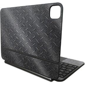 Glossy Glitter Skin Compatible with Apple Magic Keyboard for iPad Pro 11‑inch (M4) 2024 - Black Diamond Plate - 3M Vinyl Protective Decal Cover - Easy to Apply | Crafted in The USA by MightySkins