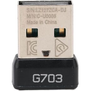for Logitech Replacement USB Receiver, Mouse Receiver Adapter for Logitech G703 Lightspeed, 2.4G Mouse Adapter, Lightweight and Portable (Receiver Only)
