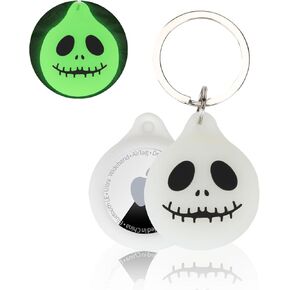 Compatible with Apple Airtag Keychain Holder Case Cover, Luminous Air Tag Case with Key Ring Silicone Full Body Shockproof for Keys Pets Dog Cat Collar Backpack Luggage Wallet kids hidden & More.