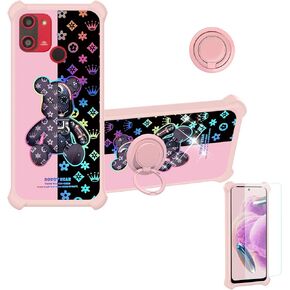 Case for Vortex HD65 Case Compatible with Vortex HD65 Phone Case Cover [with Tempered Glass Screen Protector][Ring Support][Colorful Reflect Light] IMDF-JXX