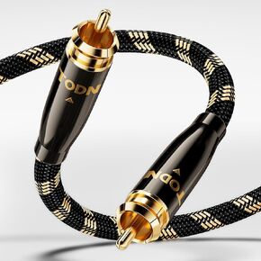 TODN Hi-end Digital Coaxial Cable 75 ohm S/PDIF RCA to RCA for TVs, Audio, Video, 9.8 ft /3 m