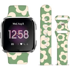 Watch Bands Compatible for Versa 2/ Versa/Versa Lite Bands for Women Men, Soft Silicone Cute Fadeless Sport Strap Replacement for Versa SE Lite