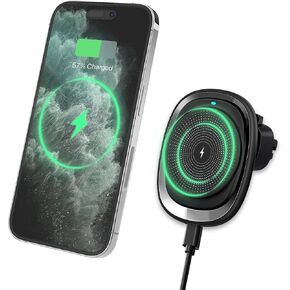 MAGNECT Wireless Car Charger Mount for Magsafe iPhone 15/15 Plus/15 Pro Max/14/14 Plus/14 Pro Max/13/13 Pro Max/12/21 حامل هاتف السيارة in Kuwait