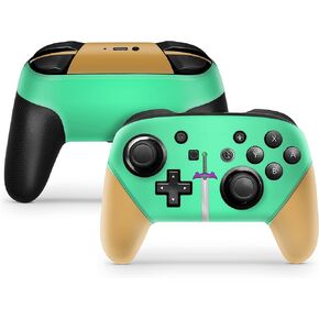 TACKY DESIGN Green Skin for Nintendo Switch Controller Skin Anime, Sticker Compatible for Pro Controller Skin Leaf Vinyl 3m Decal Full wrap Cover