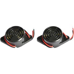 2PCS Piezo Buzzer SFM27 W Car Continuous Sound Alarm Electrical Appliances Piezo for Motorcycle Traffic Factory Agro Plant Black