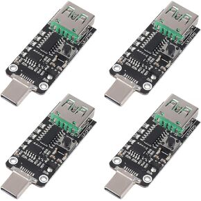 Alinan 4pcs Type-C 5A PD Trigger Board, Type-C Male Input PD 5V 9V 12V 15V 20V USB Port Output, Adjustable Voltage Power Trigger Module