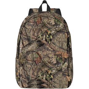 Camo Hunting Forest Camouflage Backpack for Girls Boys Women Lightweight Canvas Bookbag Casual Daypack for Travel Outdoor Camping, 15 Inch