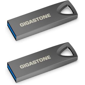 GIGASTONE Z70 64 GB 2 Pack USB 3.2 Gen1, USB Flash Drives, Reliable for PC and Mac, Waterproof Metal, Mini and Robust, USB 2.0/3.0 Compatible