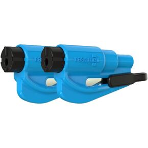 resqme, Inc. 04.100.02 resqme The Original Keychain Car Escape Tool, Made in USA, adult-unisex (Blue) - Pack of 2