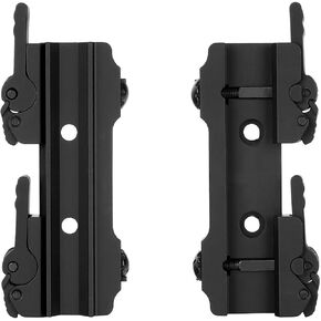 Picatinny Riser Mounts，Low Profile Rail Riser Mounts Adaptor with QD Lever Lock Quick Release & 3 Slots/4 Slots/5 Slots Picatinny Rails for Red Dot Sights (Sighting Scope Base)