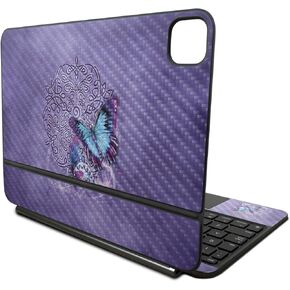 Carbon Fiber Skin Compatible With Apple Magic Keyboard for iPad Pro 11‑inch (M4) 2024 - Celtic Butterflies - Premium 3M Vinyl Protective Decal Cover - Easy To Apply | Crafted in the USA by MightySkins