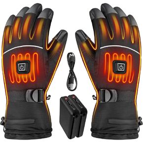 Heated Gloves for Men - Rechargeable Electric Battery Heated Gloves for Men and Women Touchscreen Winter Thermal Glove with 3 Heating Levels Waterproof Heated Gloves for Hunting（JRST-1) in Saudi Arabia