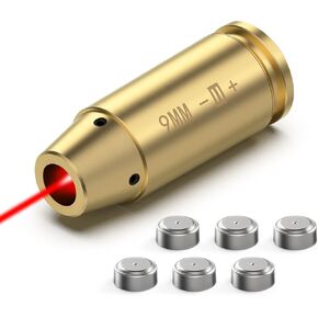 Feyachi Bore Sight 9mm Red Laser Zeroing Boresighter with 3 Sets of Batteries