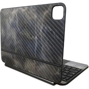 Carbon Fiber Skin Compatible With Apple Magic Keyboard for iPad Pro 11‑inch (M4) 2024 - Stormy Marble - Premium 3M Vinyl Protective Wrap Decal Cover - Easy To Apply | Crafted in the USA by MightySkins