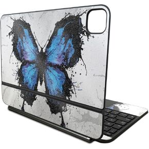 Glossy Glitter Skin Compatible With Apple Magic Keyboard for iPad Pro 11‑inch (M4) 2024 - Butterfly Splash - Premium 3M Vinyl Protective Decal Cover - Easy To Apply | Crafted in the USA by MightySkins