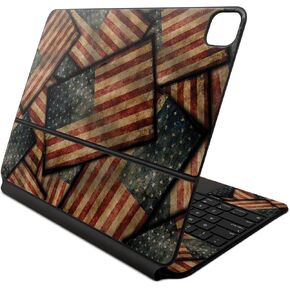 Skin Compatible with Apple Magic Keyboard for iPad Air 13-inch (M2) 2024 - Vintage American - Premium 3M Vinyl Protective Wrap Decal Cover - Easy to Apply | Crafted in The USA by MightySkins