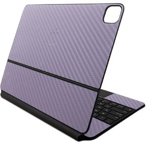 Carbon Fiber Skin Compatible with Apple Magic Keyboard for iPad Air 13-inch (M2) 2024 - Solid Lavender - Premium 3M Vinyl Protective Decal Cover - Easy to Apply | Crafted in The USA by MightySkins