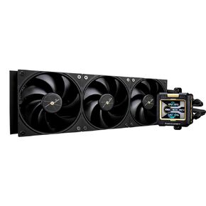 FW 360 Black CPU Water Cooler with 3 PWM Fans with 2000RPM,IPS LCD Screen with 320 * 240 Resolution,Liquid CPU Cooler,CPU PC Aio Cooler for AMD:AM4/AM5/Intel LGA1700