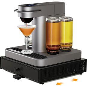 Cocktail Capsule Storage Drawer Organizer - Compatible with Bartesian Cocktail Maker - BEV Black Decker Cocktail Maker - Holds Up to 36 Capsules - Home Bar Accessories for Cocktail Maker,Black