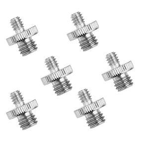 6 Pack Tripod Screw Adapter 1/4 inch Male To 3/8 inch Male Threaded Mount Screws Converter for Camera Monopod Light Stand Telescope Bracket Phone Holder Video Lights Photography Selfie Lighting