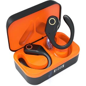 Earbuds Bluetooth 5.4, Long Battery Life, ENC Noise Reduction, Sports Design, Auto Pairing, IPX7 (Black)