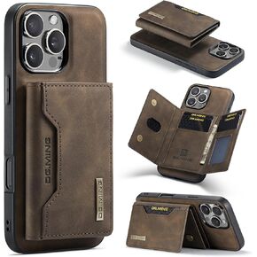 Szhaiyu 2 في 1 حالات هاتف محفظة قابلة للفصل متوافقة مع iPhone 16 Pro Max Case مع Card Holder Men 6.9 '' 'Coffee ، iPhone 16 Pro Max)