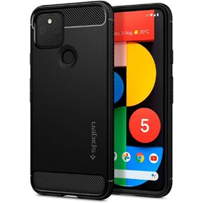 Spigen Rugged Armor Designed for Pixel 5 Case (2020) - Matte Black