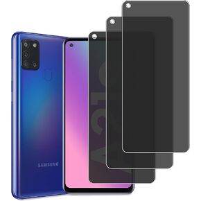 [3 Pack] Privacy Screen Protector for Samsung Galaxy A21s, 9H Hardness, Anti-Scratch, Anti Spy, Tempered Glass Screen Protector for Samsung Galaxy A21s