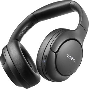 TOZO HT2 Hybrid Active Noise Cancelling Headphones, Wireless Over Ear Bluetooth Headphones, 60H Playtime (Renewed)