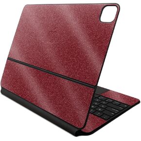 Glossy Glitter Skin Compatible with Apple Magic Keyboard for iPad Air 13-inch (M2) 2024 - Solid Burgundy - Premium 3M Vinyl Protective Decal Cover - Easy to Apply | Crafted in The USA by MightySkins