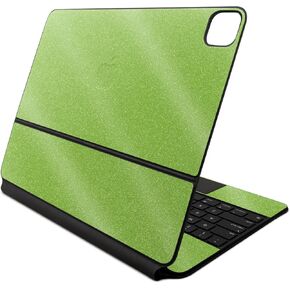Glossy Glitter Skin Compatible With Apple Magic Keyboard for iPad Air 13-inch (M2) 2024 - Solid Lime Green - Premium 3M Vinyl Protective Decal Cover - Easy To Apply | Crafted in the USA by MightySkins