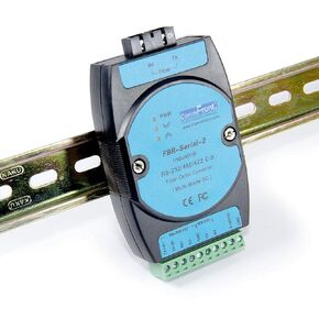 COMMFRONT Industrial RS232 / RS485 / RS422 to Fiber Optic Converter, Multi-Mode, SC Connectors, 3 Miles / 5KM, DIN-Rail/Wall/Panel Mount