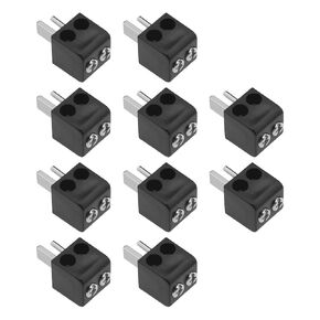 The Lord of the Tools 10PCS 2-pin DIN Plug with Screw Terminals for Audio and Video Equipment DIN Connector Plug Adapter Electrical Components Black