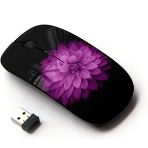 [ Optical 2.4G Wireless Mouse [ Purple Lilac Petal Floral Flower Minimalist ]
