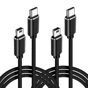 2Pack Mini USB to USB C Cable, USB C to Mini USB Cable 3.3FT,USB Mini to USB c Cable Charging Cord for Game Controller, MP3 Player, Dash Cam, Digital Camera, GPS Receiver and More Mini USB Devices