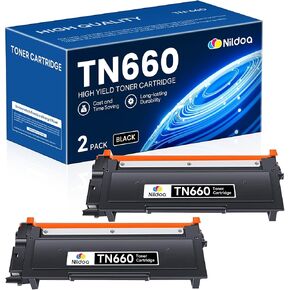 TN660 TN-660 Toner Cartridge High Yield Black Replacement for Brother TN-660 TN660 HL-L2300D HL-L2380DW HL-L2320D DCP-L2540DW MFC-L2700DW MFC-L2685DW Printer Ink, TN6602PK