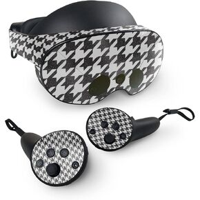 MightySkins Glossy Glitter Skin Compatible with Meta Quest Pro - Houndstooth | Protective, Durable High-Gloss Glitter Finish | Easy to Apply, Remove, and Change Styles | Made in The USA