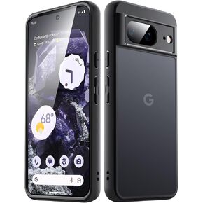JETech Matte Case for Google Pixel 8 6.2-Inch 2023, Frosted Translucent Back Protective Slim Phone Cover, Anti-Fingerprints (Obsidian)