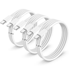 USB C to USB C Cable 3.3FT 60W 3Pack,Type C Fast Charging Cable Compatible for iPhone 16 15 Pro Plus Pro Max，for Galaxy S24 S23, for iPad Pro/Air, for MacBook Pro/Air and More