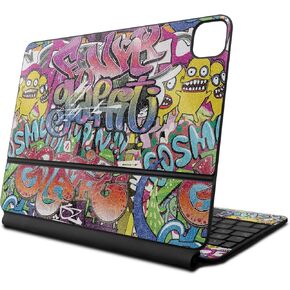 Glossy Glitter Skin Compatible with Apple Magic Keyboard for iPad Air 11-inch (M2) 2024 - Funky Graffiti - Premium 3M Vinyl Protective Decal Cover - Easy to Apply | Crafted in The USA by MightySkins